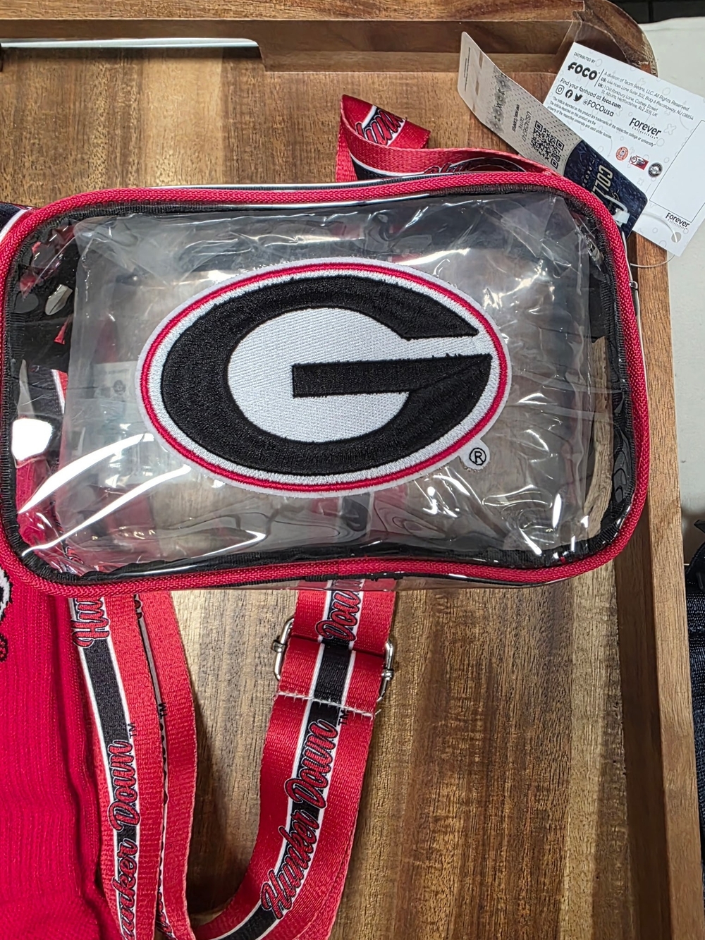 Georgia Bulldogs Clear Crossbody Belt Bag - Red/Black